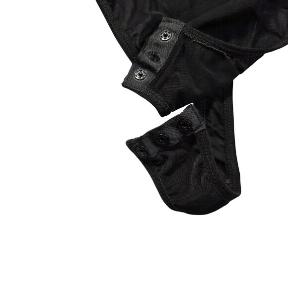 Corset-Style Bodysuit Womens Med Black Lace Adjustable Straps Side Zipper New - Picture 2 of 8